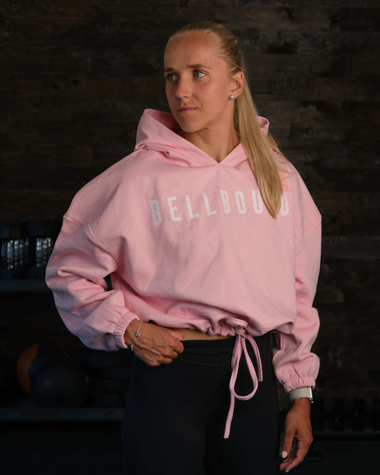 Cropped Oversize Hoodie (Light Pink)