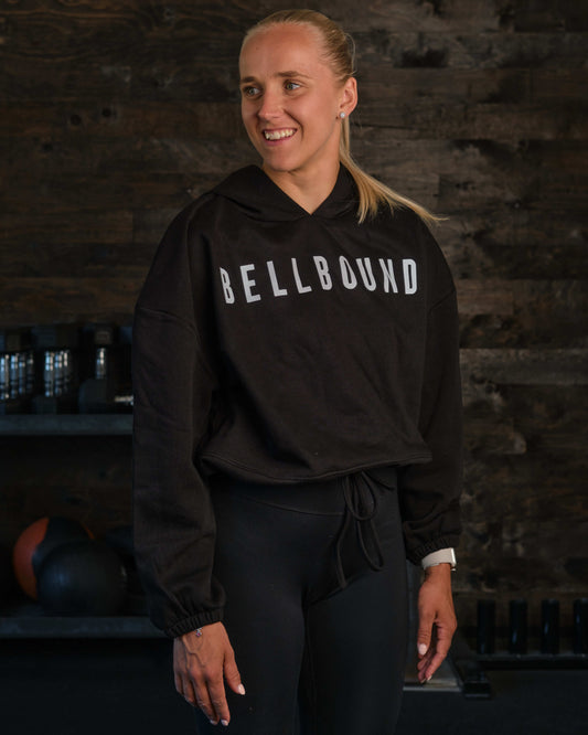 Cropped Oversize Hoodie (Black)