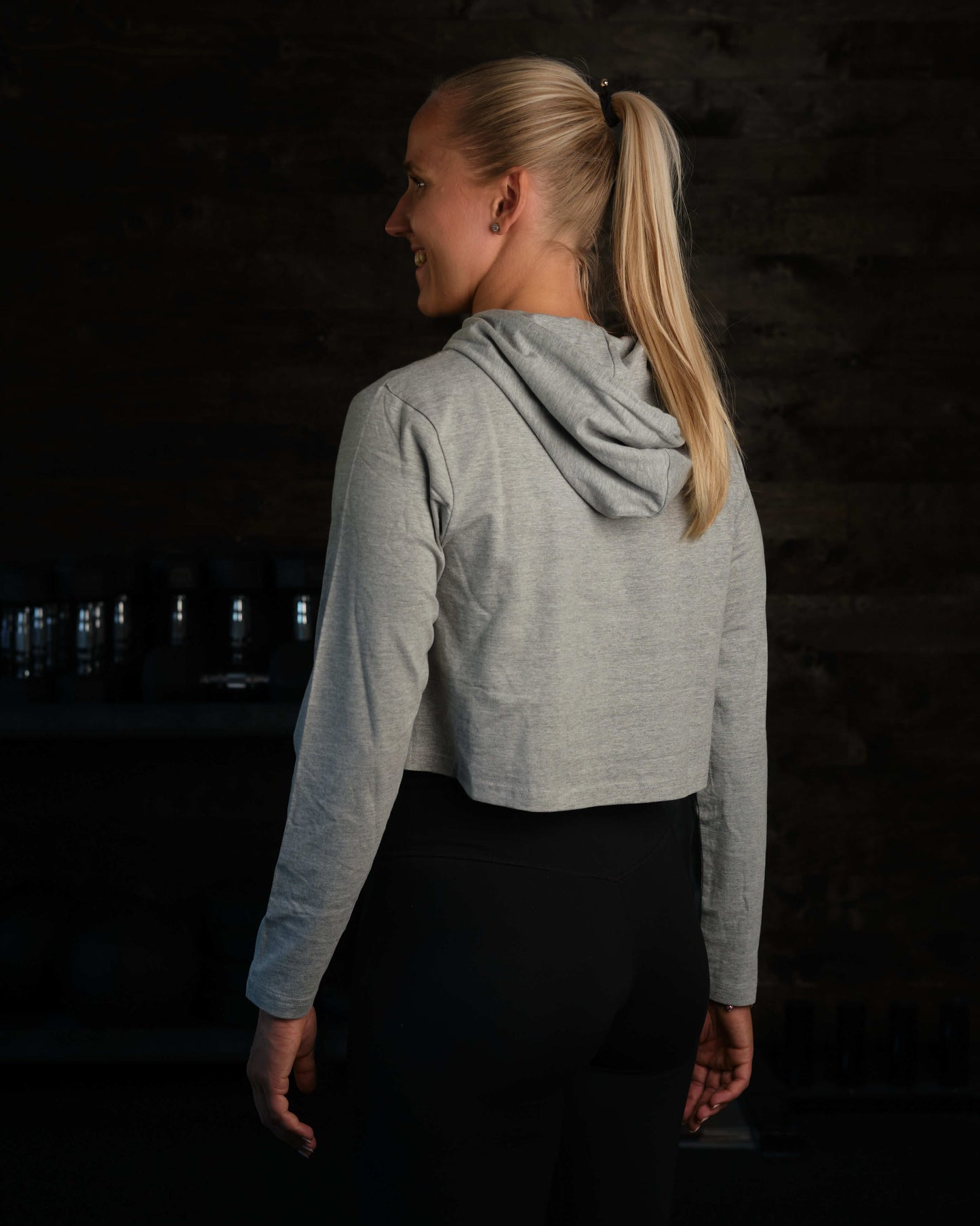 Cropped Longsleeve Tee (Heather Grey)