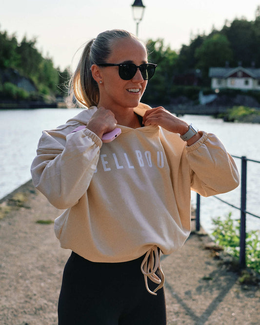 Cropped Oversize Hoodie (Nude)