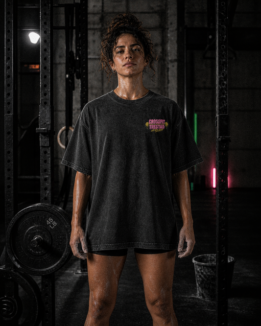 CrossFit Trestad Slime acid wash oversized tee front