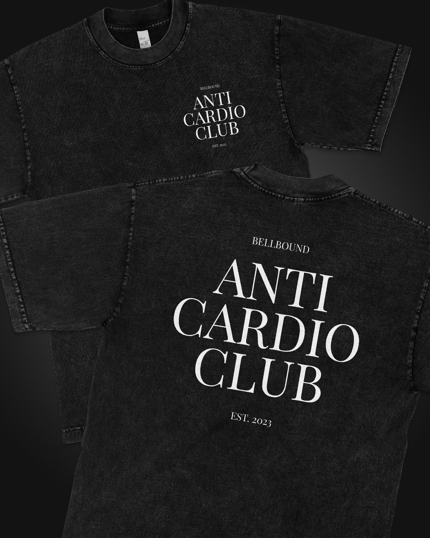 Anti Cardio Club Oversize Vintage Tee (Black)