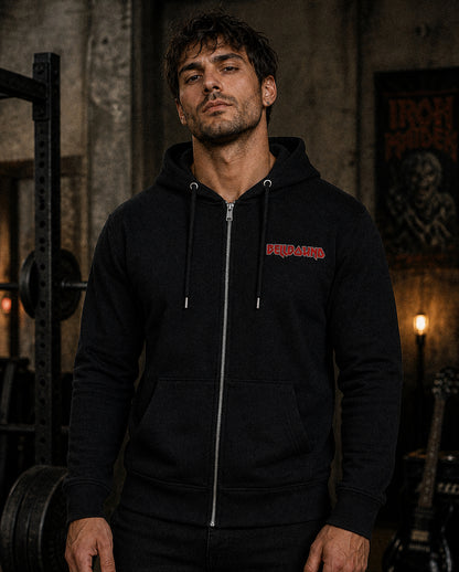 Hallowed Be Thy Gains full-zip hoodie - front