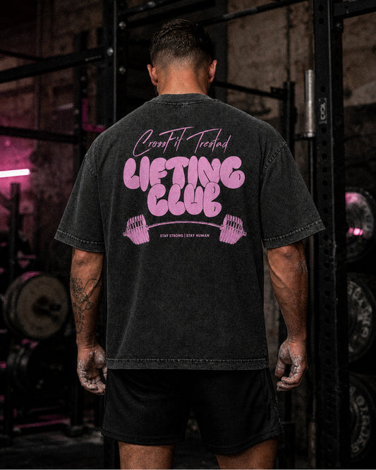 Lifting Club Oversize Vintage Tee (Black)