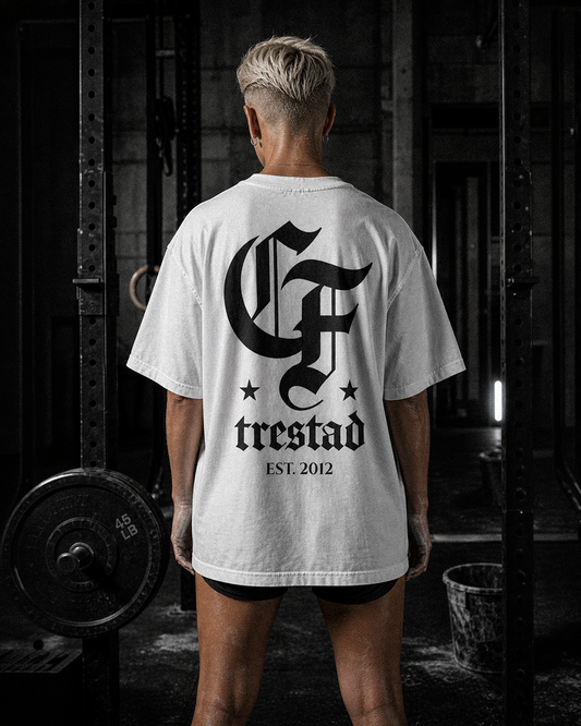 CrossFit Trestad Cali white oversized tee back
