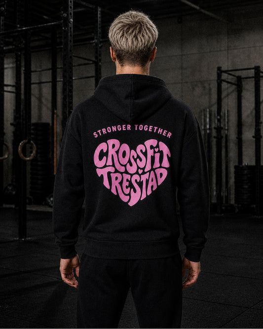 Stronger Together full-zip hoodie black back
