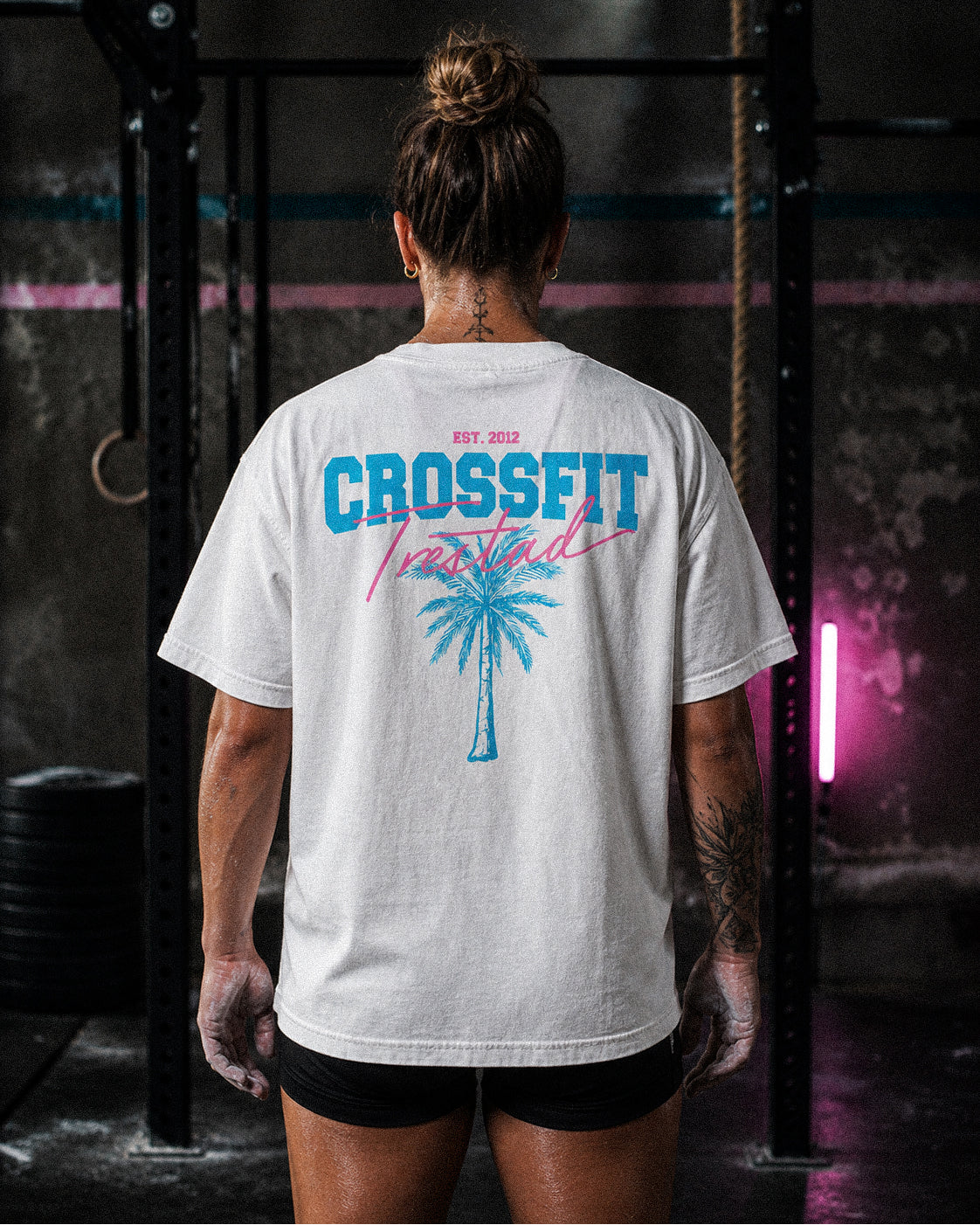 Palm Tree Oversize Tee (White)