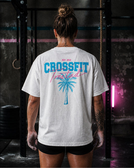 Palm Tree Oversize Tee (White)