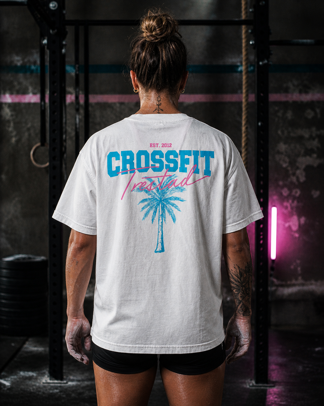 Palm Tree Oversize Tee (White)