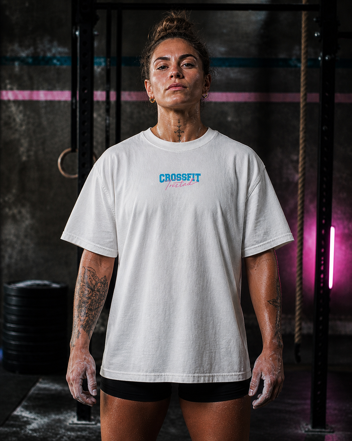 Palm Tree Oversize Tee (White)