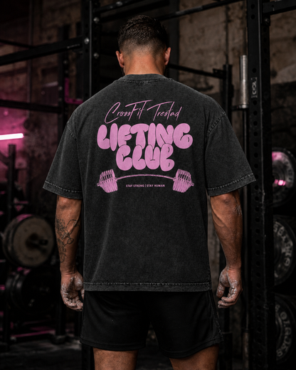 Lifting Club Oversize Vintage Tee (Black)